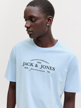Ανδρικό t-shirt JPRBLAKEVIN SS TEE FST Jack & Jones 12298017 CHAMBRAY BLUE SS26