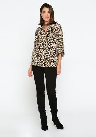 Γυναικεία μπλούζα animal print LOLA LIZA 05702336 CARAMEL W 23/24