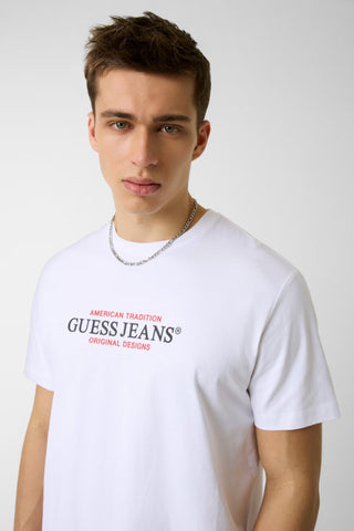 Ανδρικό t-shirt GUESS M4YI42K8FQ4 WHITE SS26