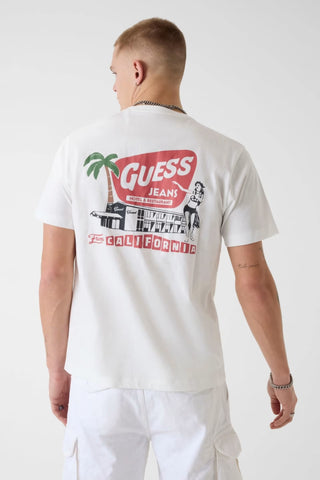 Ανδρικό t-shirt GUESS M6GIC0K8HM0 OFF WHITE SS26
