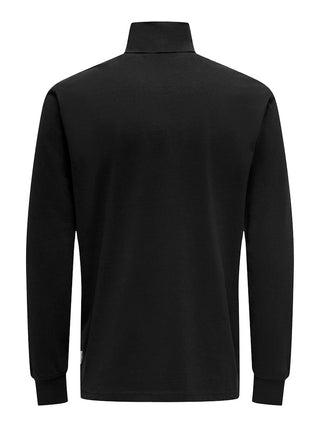 Ανδρική μακρυμάνικη μπλούζα ONSARBOR REG ROLL NECK ONLY & SONS 22030818 Black W24/25