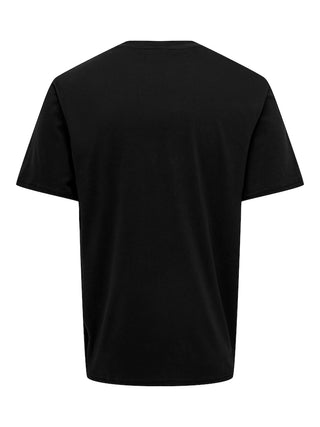 Ανδρικό t-shirt ONSLAMER LIFE REG LOGO SS TEE ONLY & SONS 22028168 Black S 24