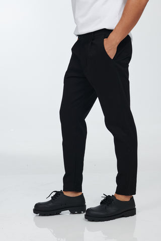 Ανδρικό παντελόνι με λάστιχο στην μέση P/COC P-1744 BLACK W 23/24