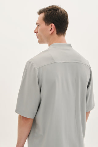 Ανδρικό πουκάμισο κοντομάνικο P-COC P-2024 ΓΚΡΙ SS25