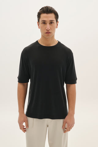 Ανδρική μπλούζα κοντομάνικη P/COC P-2082 BLACK SS25