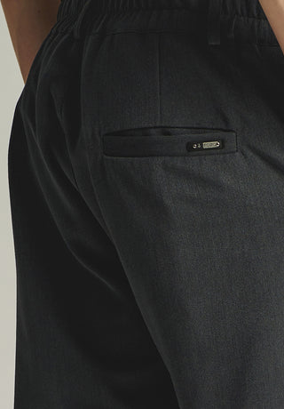 Ανδρικό παντελόνι με πιέτες και λάστιχο πίσω P/COC P-2110 GREY W25/26