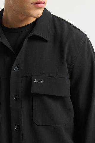 Ανδρικό πουκάμισο Overshirt P/COC P-2117 BLACK W25/26