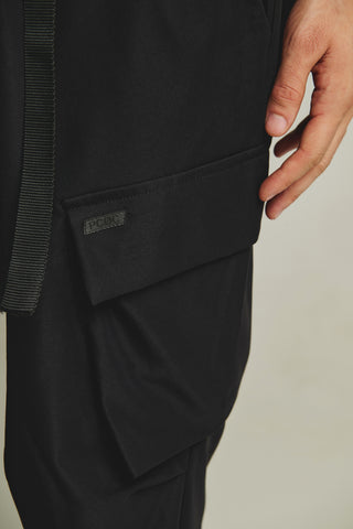 Ανδρικό παντελόνι cargo P/COC P-2143 BLACK W25/26