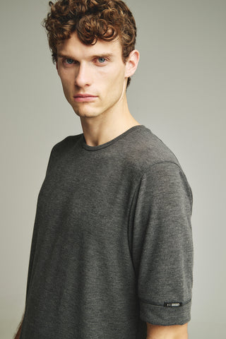 Ανδρική μπλούζα κοντομάνικη πλεκτή P/COC P-2171 GREY W25/26