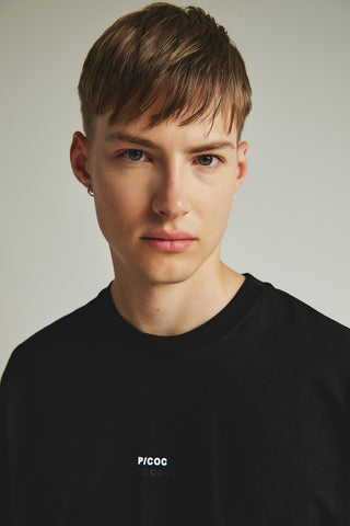 Ανδρικό t-shirt με τύπωμα P/COC P-2186 BLACK W25/26