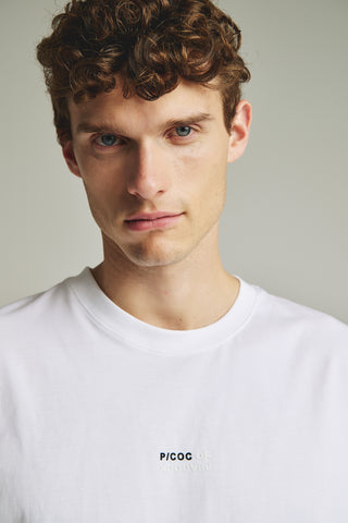 Ανδρικό t-shirt με τύπωμα P/COC P-2186 WHITE W25/26
