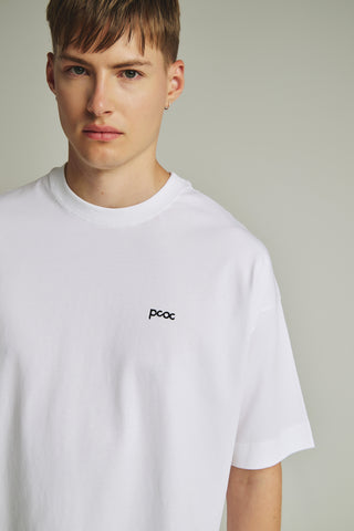 Ανδρικό t-shirt με τύπωμα P/COC P-2186 WHITE W25/26