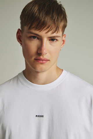 Ανδρικό t-shirt με τύπωμα P/COC P-2191 BLACK WHITE W25/26