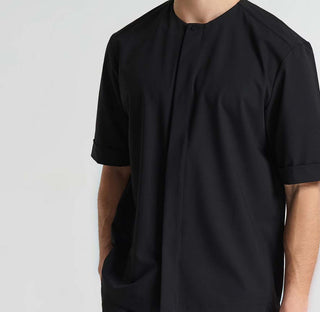 Ανδρικό πουκάμισο κοντομάνικο P/COC P-2214 BLACK SS26