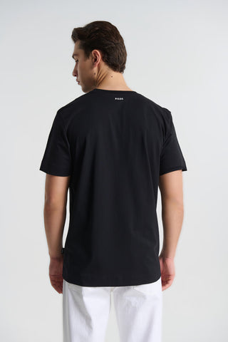 Ανδρικό t-shirt με τύπωμα P/COC P-2293 BLACK SS26