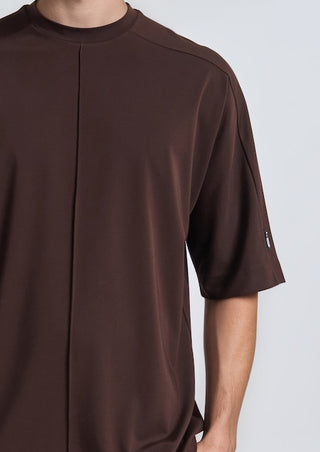 Ανδρική μπλούζα κοντομάνικη P/COC P-2325 BROWN W26/27
