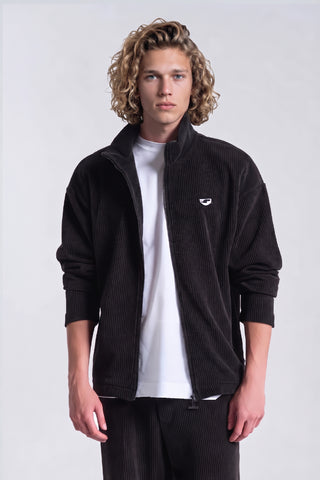 Ανδρική ζακέτα κοτλέ P/COC P-2334 BLACK W26/27