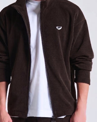 Ανδρική ζακέτα κοτλέ P/COC P-2334 BROWN W26/27
