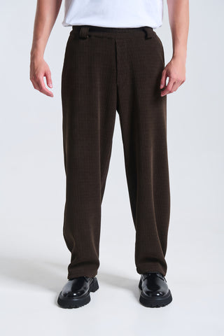 Ανδρικό παντελόνι κοτλέ P/COC P-2335 BROWN W26/27