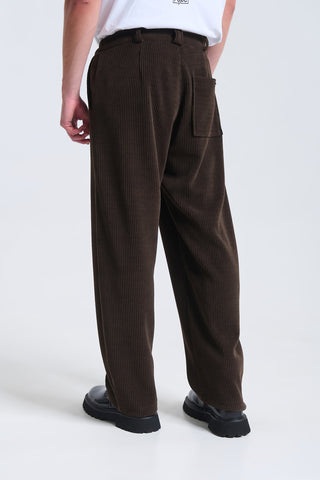 Ανδρικό παντελόνι κοτλέ P/COC P-2335 BROWN W26/27