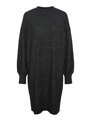 Γυναικείο φόρεμα PCCALE LS KNIT DRESS KAC PIECES 17134395 DARK GREY MELANGE W25/26