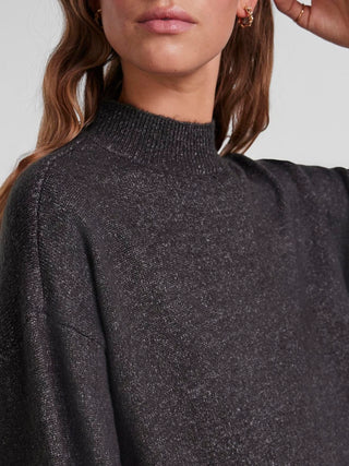 Γυναικείο φόρεμα PCCALE LS KNIT DRESS KAC PIECES 17134395 DARK GREY MELANGE W25/26