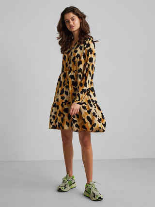 Γυναικείο φόρεμα PCKUMA LS DRESS KAC PIECES 17126823 WARM TEAPE W25/26