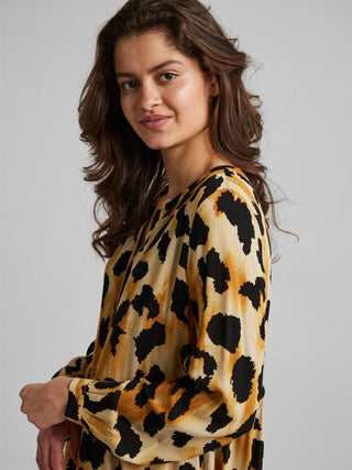 Γυναικείο φόρεμα PCKUMA LS DRESS KAC PIECES 17126823 WARM TEAPE W25/26