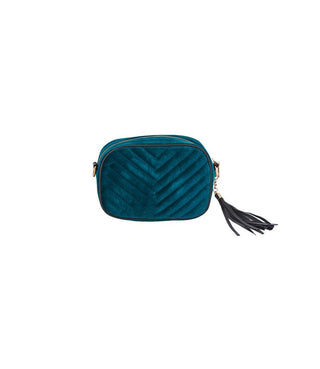 Γυναικεία τσάντα-νεσεσέρ από βελούδο 4QUEENS UA6101F2 BLUE