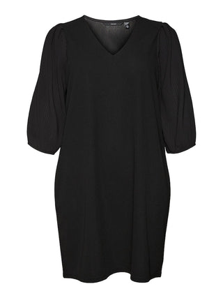Γυναικείο φόρεμα VMCRITH 3/4 SHORT DRESS JRS CUR curve VERO MODA 10298067 Black W 23/24