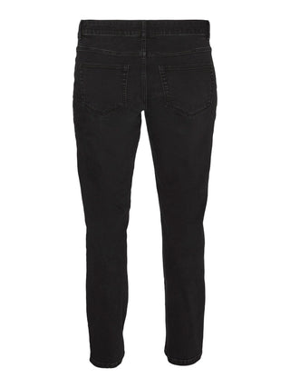 Γυναικείο τζιν Straight Fit 79% Cotton, 20% Polyester, 1% Elastane VMCJAKIE MR STRAIGHT JEANS curve VERO MODA 10311771 Black Denim W24/25