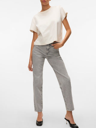 Γυναικείο τζίν VMTESSA HR MOM JEANS RA207 GA VERO MODA 10308860 LIGHT GREY DENIM NOOS SS26