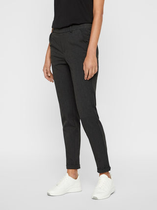 Γυναικείο παντελόνι VMMAYA MW LOOSE SOLID PANT Vero Moda 10225280 DARK GREY MELANGE NOOS W26/27