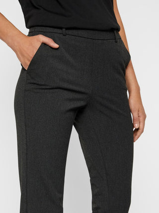 Γυναικείο παντελόνι VMMAYA MW LOOSE SOLID PANT Vero Moda 10225280 DARK GREY MELANGE NOOS W26/27