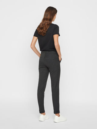 Γυναικείο παντελόνι VMMAYA MW LOOSE SOLID PANT Vero Moda 10225280 DARK GREY MELANGE NOOS W26/27