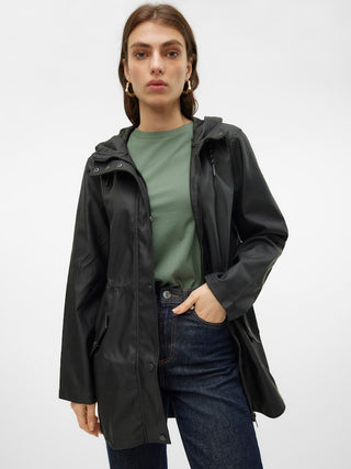 Γυναικεία καπαρντίνα αδιάβροχη VMMALOU COATED JACKET VERO MODA 10266982 BLACK NOOS SS26