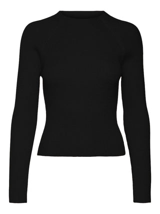 Γυναικεία πλεκτή μπλούζα VMEVIE LS HIGHNECK PULLOVER BOO VERO MODA 10290612 Black W 23/24