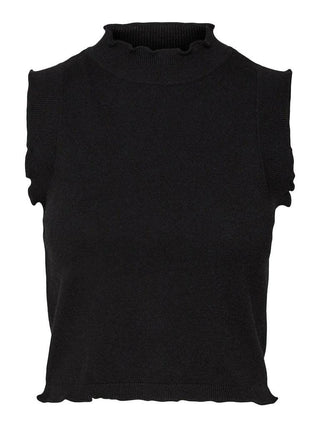 Γυναικείο top VMGOLD PLAIN SL HIGHNECK TOP BOO VERO MODA 10297855 Black W 23/24