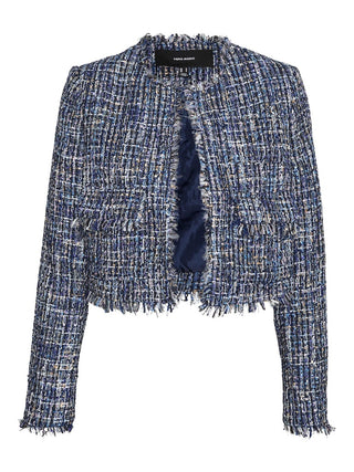 Γυναικείο σακάκι VMCHANTELLE LS SHORT TWEED BLAZER VERO MODA 10299447 Navy Blazer W 23/24