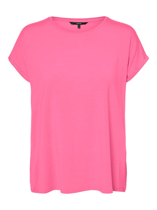 Γυναικεία μπλούζα κοντομάνικη VMAVA PLAIN SS TOP JRS Vero Moda 10284468 Pink Cosmos NOOS SS26