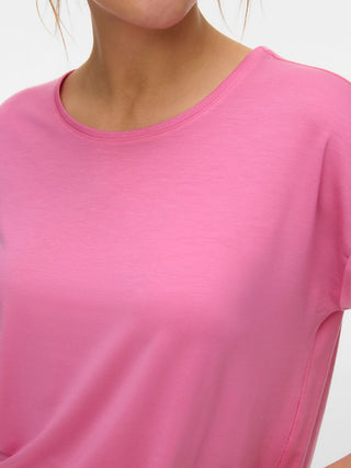 Γυναικεία μπλούζα κοντομάνικη VMAVA PLAIN SS TOP JRS Vero Moda 10284468 Pink Cosmos NOOS SS26