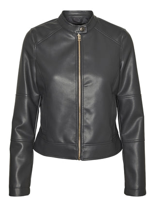 Γυναικείο Biker Jacket 100% Polyamide- Polyurethane coated VMDIXIEMARIA SHORT COATED JACKET ENT VERO MODA 10310415 Asphalt W 24/25