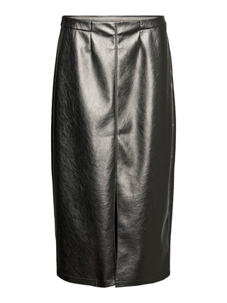 Γυναικεία φούστα VMCAMILLA COATED MIDI SKIRT VERO MODA 10319667 Gunmetal W24/25