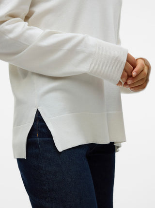 Γυναικεία πλεκτή μπλούζα VMSILJE LS V-NECK PULLOVER GA VERO MODA 10320451 BIRCH NOOS W26/27