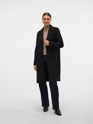 Γυναικείο παλτό VMFORTUNESARA LONG COAT GA BOO VERO MODA 10320531 Black W24/25