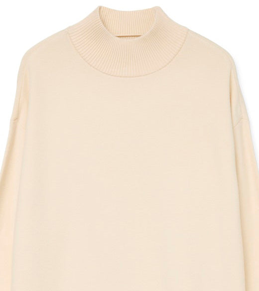 新品　liten Sculpture form pullover Γυναικεία πλεκτή μπλούζα VMGOLD ART NEW LS LONG HIGHNECK