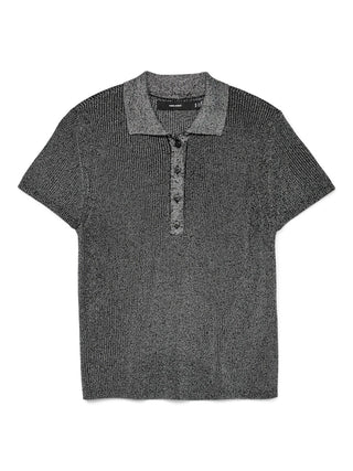 Γυναικεία πλεκτή μπλούζα VMNEWLEX SHINE SS POLONECK PULLOVER Vero Moda 10332059 BLACK W25/26