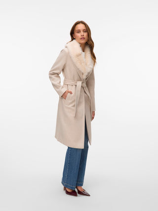 Γυναικείο παλτό VMAUTUMN DIVA LONG COAT GA Vero Moda 10333658 Oatmeal W25/26