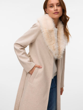 Γυναικείο παλτό VMAUTUMN DIVA LONG COAT GA Vero Moda 10333658 Oatmeal W25/26