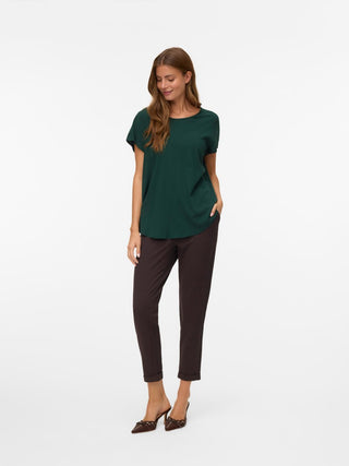 Γυναικείο παντελόνι VMMAYA MW LOOSE SOLID PANT VERO MODA 10225280 CHOCOLATE TORTE NOOS W26/27